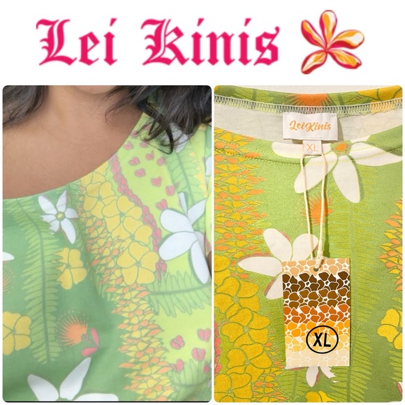 NWT LeiKinis ✨ Hawaii • Lush La’au Lei Top • XL - Picture 2 of 3